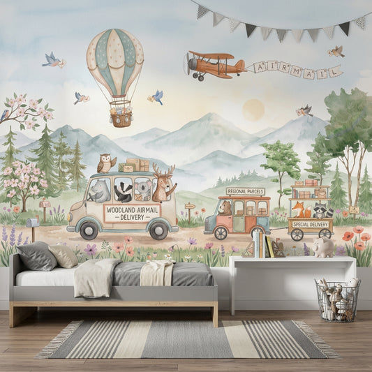 Hot Air Balloon Wallpaper Airship Removable Sky Wall Decor