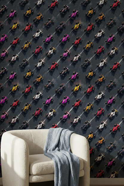 Formula 1 Wallpaper Race Cars Removable Motorsport Wall Decor