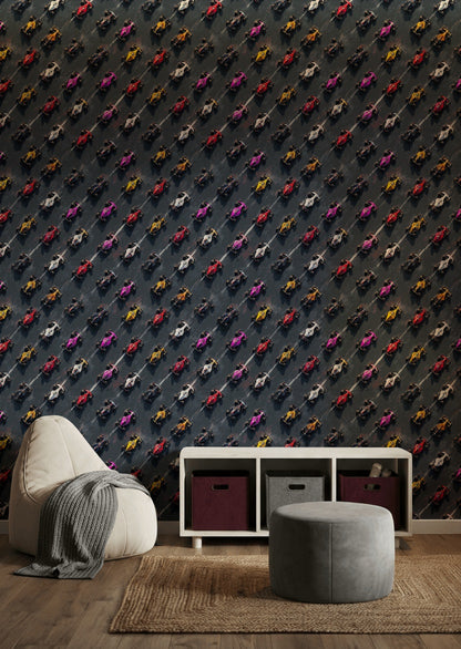 Formula 1 Wallpaper Race Cars Removable Motorsport Wall Decor