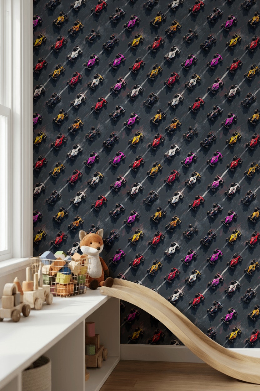 Formula 1 Wallpaper Race Cars Removable Motorsport Wall Decor