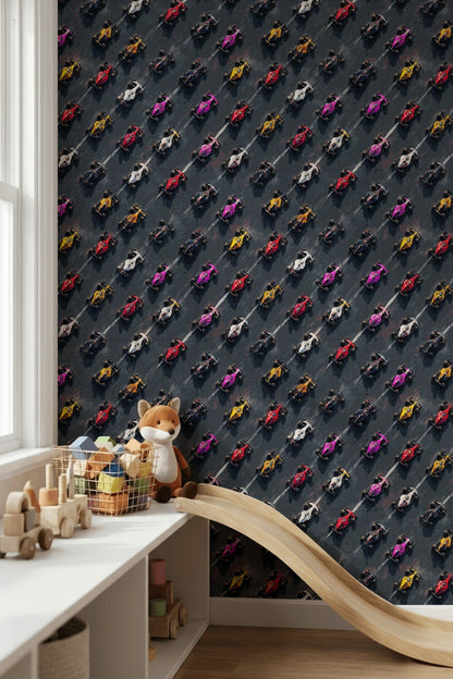 Formula 1 Wallpaper Race Cars Removable Motorsport Wall Decor