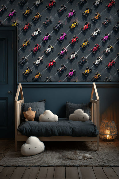 Formula 1 Wallpaper Race Cars Removable Motorsport Wall Decor