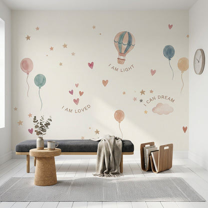 Hot Air Balloon Wallpaper Balloon Airship Removable Wall Decor