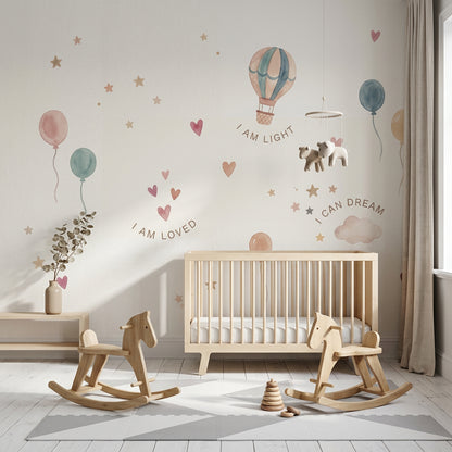 Hot Air Balloon Wallpaper Balloon Airship Removable Wall Decor