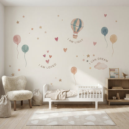 Hot Air Balloon Wallpaper Balloon Airship Removable Wall Decor