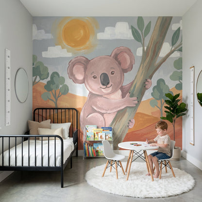 Koala Wallpaper Eucalyptus Tree Australian Outback Wall Mural