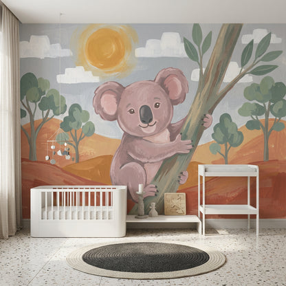 Koala Wallpaper Eucalyptus Tree Australian Outback Wall Mural
