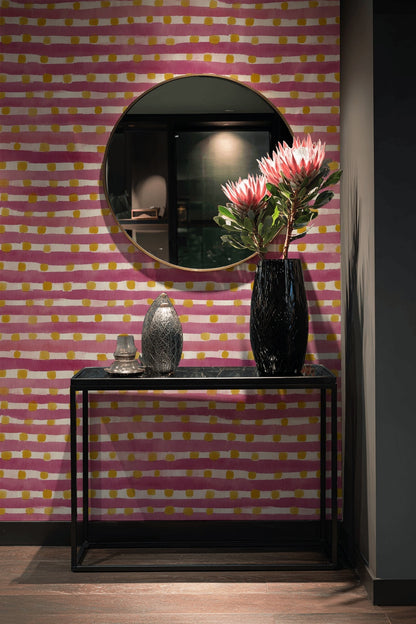 Abstract Pattern Wallpaper Watercolor Stripes Removable Dotty Wall Decor