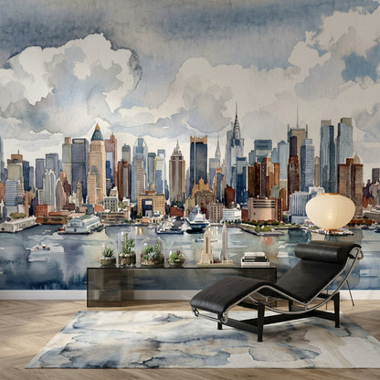 Cloudy Sky Wallpaper Overcast Stormy Wall Mural