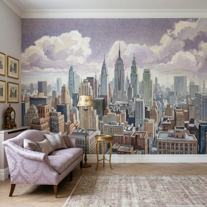 Cloudy Sky Wallpaper Overcast Removable Misty Wall Decor
