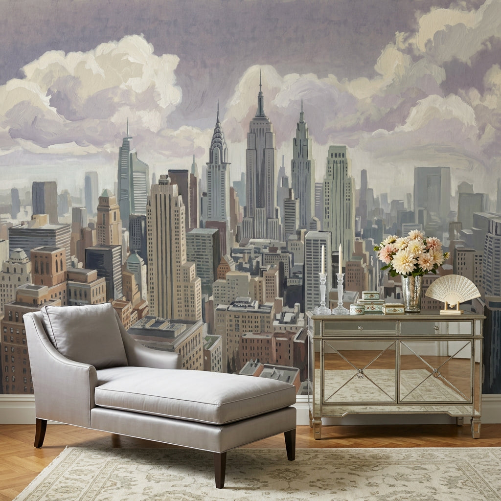 Cloudy Sky Wallpaper Overcast Removable Misty Wall Decor