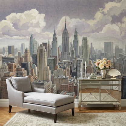 Cloudy Sky Wallpaper Overcast Removable Misty Wall Decor