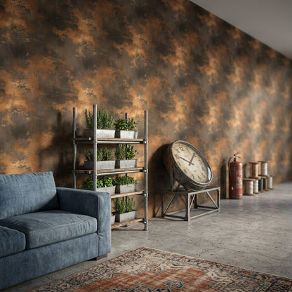 Rust Patina Wallpaper Abstract Texture Industrial Wall Decorative Mural