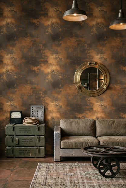 Rust Patina Wallpaper Abstract Texture Industrial Wall Decorative Mural