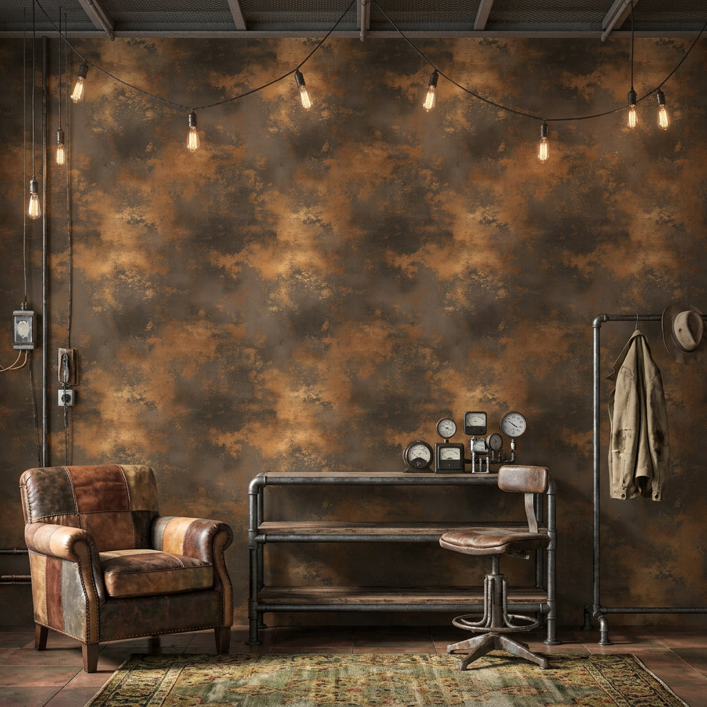 Rust Patina Wallpaper Abstract Texture Industrial Wall Decorative Mural
