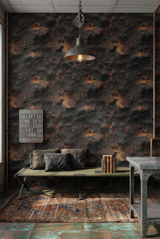 Grunge Texture Wallpaper Industrial Abstract Removable Wall Decor