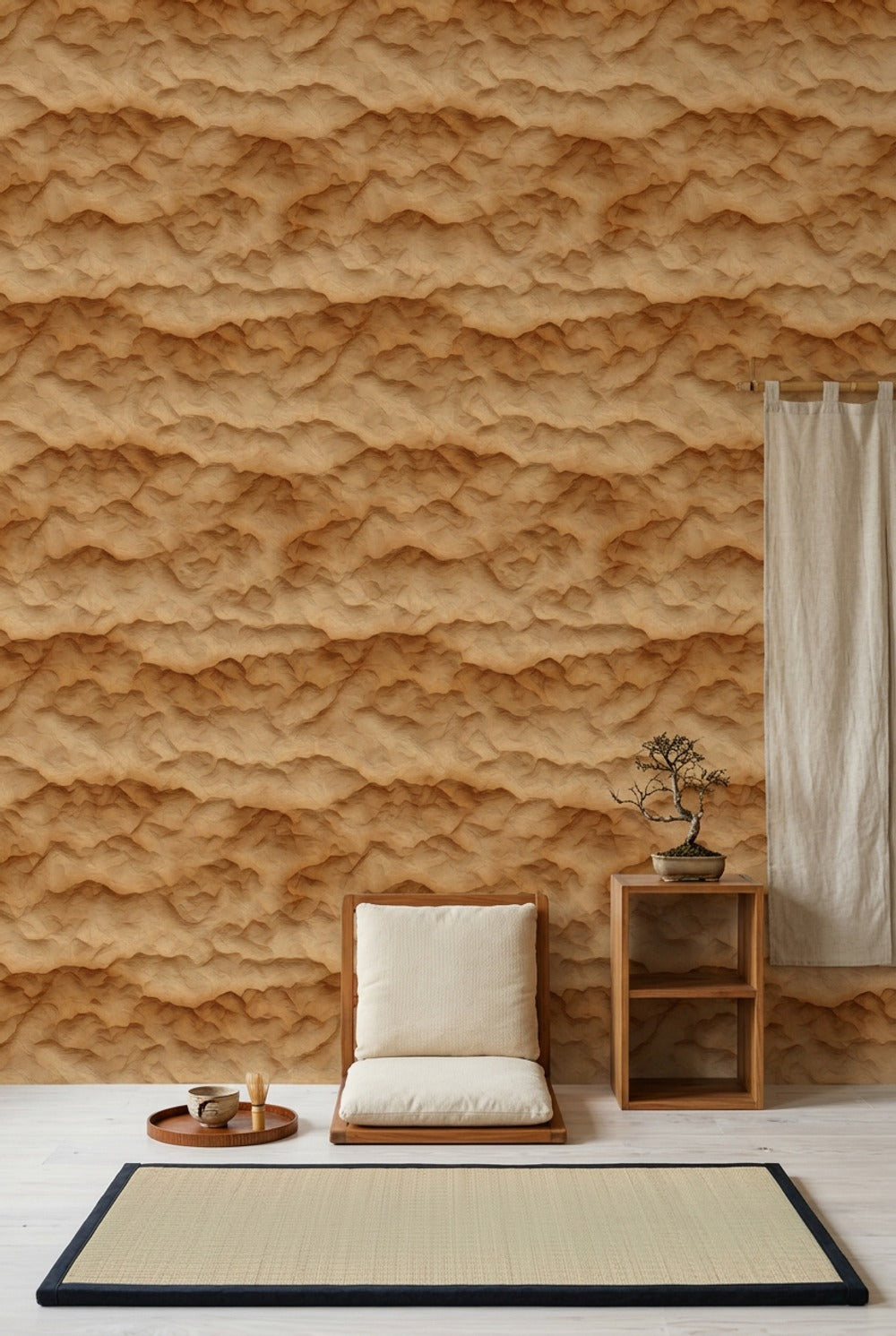 Abstract Terrain Wallpaper Topographic Contours Sand Dunes Decorative Mural
