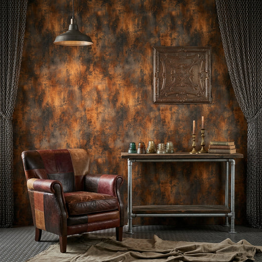 Rust Wallpaper Copper Patina Decorative Mural