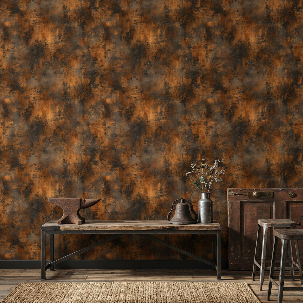 Rust Wallpaper Copper Patina Decorative Mural