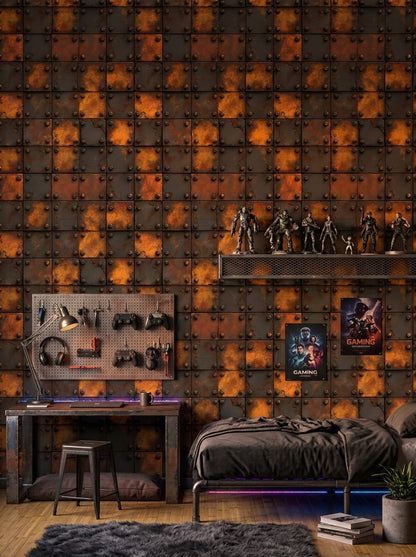 Grunge Texture Wallpaper Industrial Rust Removable Wall Decor