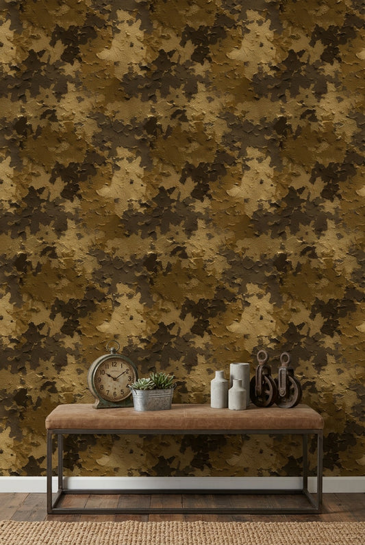 Peeling Paint Wallpaper Camouflage Abstract Removable Wall Decor