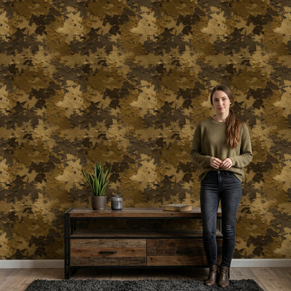 Peeling Paint Wallpaper Camouflage Abstract Removable Wall Decor