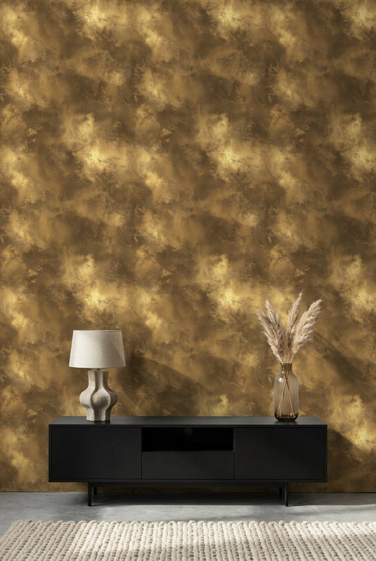 Metallic Gold Wallpaper Marble Texture Removable Abstract Stone Wall Double Roll