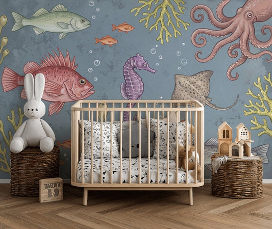 Underwater Wallpaper Ocean Removable Sea Life Wall Decor