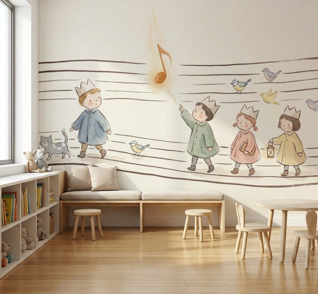 White Background Wallpaper Cream Beige Wall Mural
