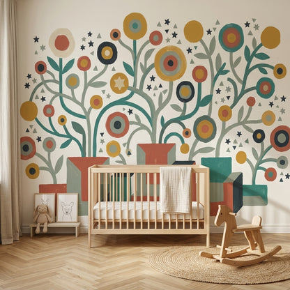 Mid Century Modern Wallpaper Retro Eclectic Wall Mural