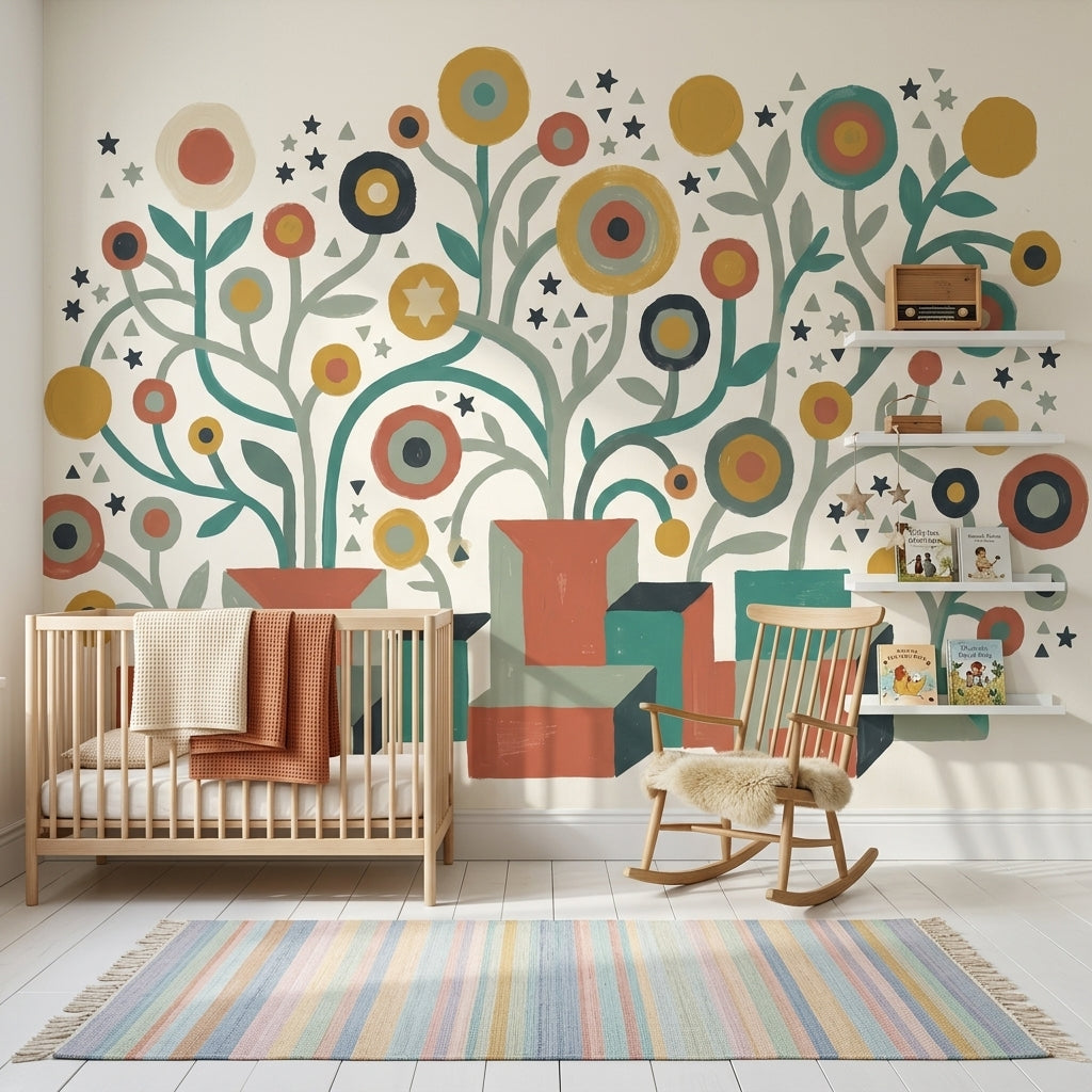 Mid Century Modern Wallpaper Retro Eclectic Wall Mural