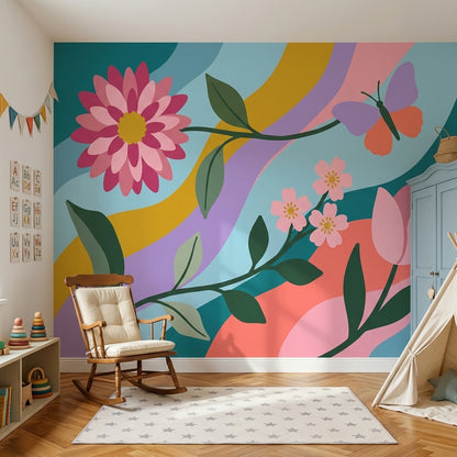 Pink Cherry Wallpaper Cherry Removable Pink Wall Decor
