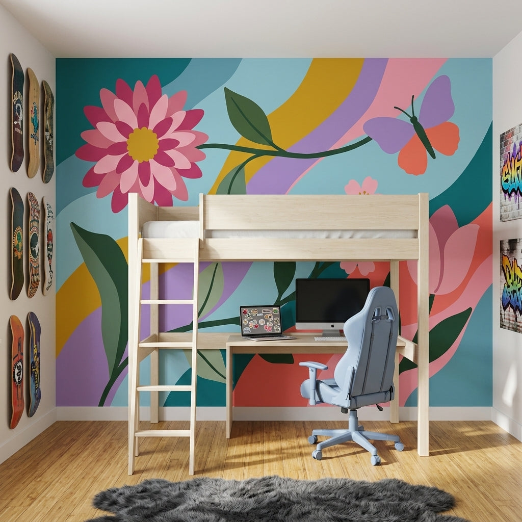Pink Cherry Wallpaper Cherry Removable Pink Wall Decor