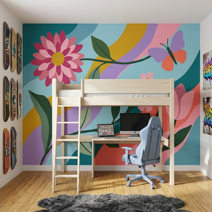 Pink Cherry Wallpaper Cherry Removable Pink Wall Decor