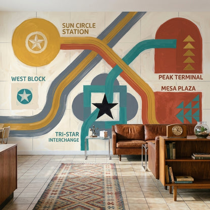 Mid Century Modern Wallpaper Retro Modern Wall Mural