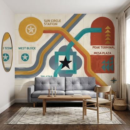 Mid Century Modern Wallpaper Retro Modern Wall Mural