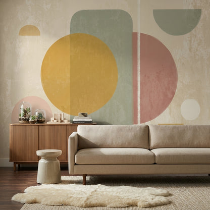 Mid Century Modern Wallpaper Retro Geometric Wall Mural