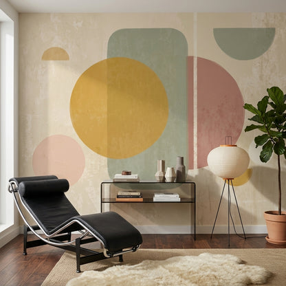 Mid Century Modern Wallpaper Retro Geometric Wall Mural