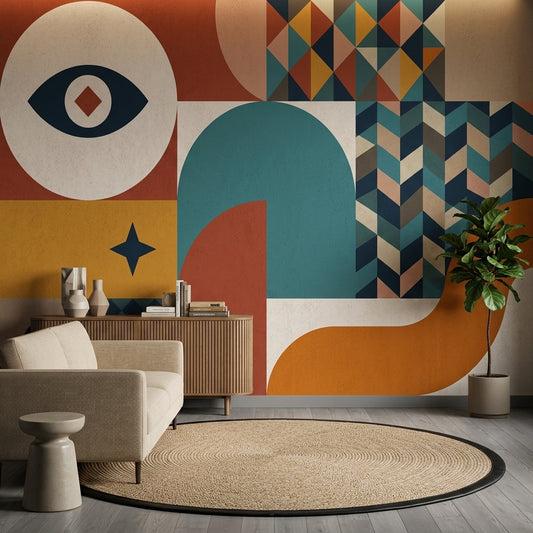 Mid-Century Modern Wallpaper Posters Removable Wall Decor