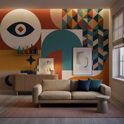 Mid-Century Modern Wallpaper Posters Removable Wall Decor