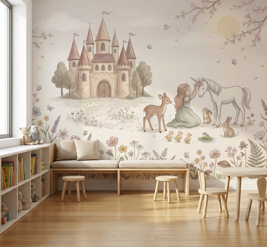 Fairytale Wallpaper Castle Storybook Removable Wall Decor