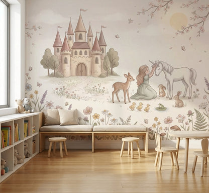 Fairytale Wallpaper Castle Storybook Removable Wall Decor