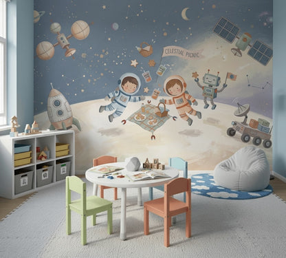 With Stars Wallpaper Starry Sky Removable Galaxy Wall Decor