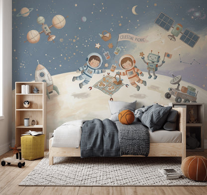 With Stars Wallpaper Starry Sky Removable Galaxy Wall Decor