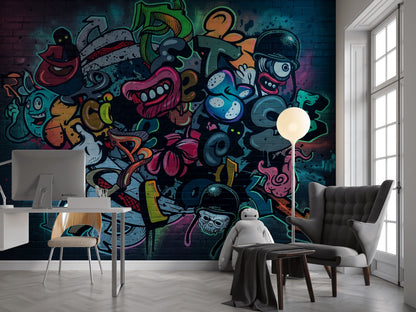 Brick Wall Wallpaper Urban Street Art Removable Wall Decor