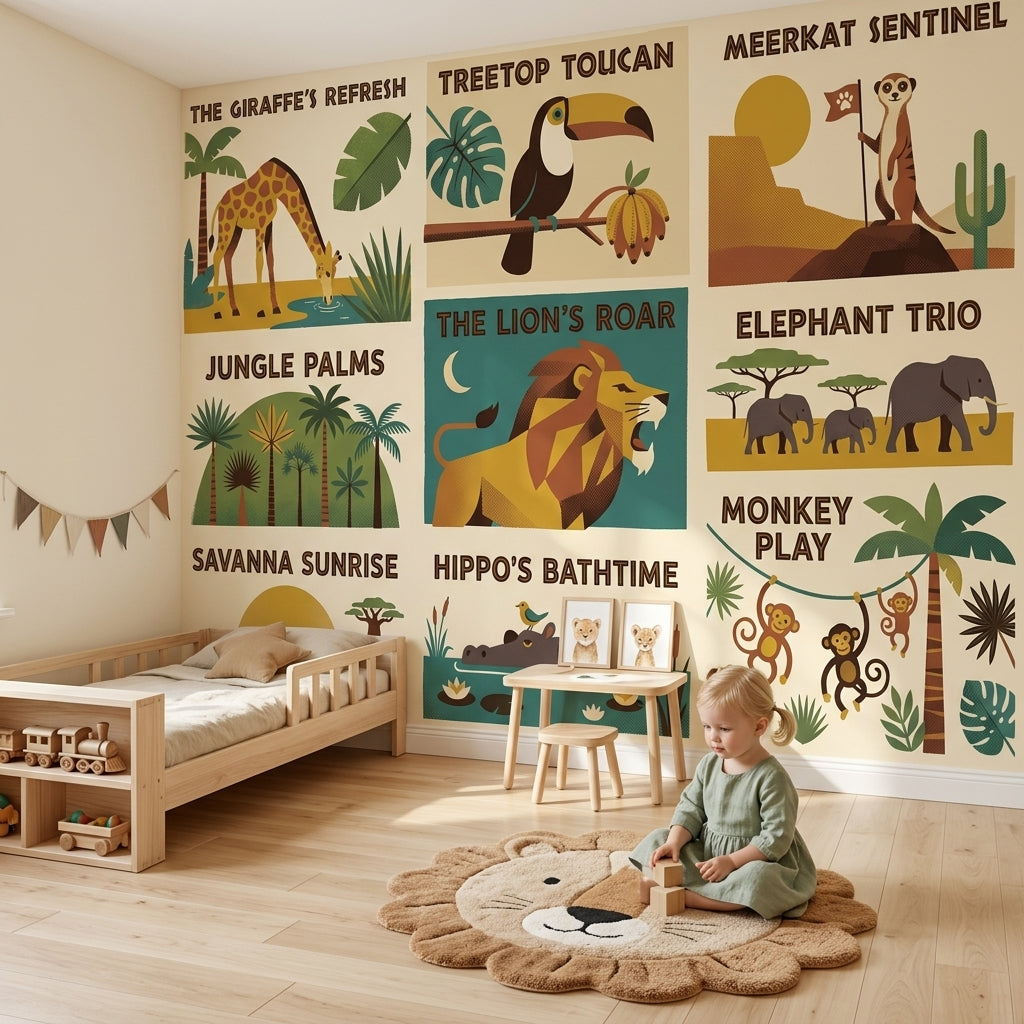 Mid Century Modern Wallpaper Retro Vintage Wall Mural