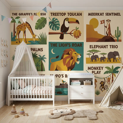 Mid Century Modern Wallpaper Retro Vintage Wall Mural