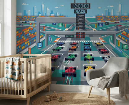 Mid-Century Modern Wallpaper Retro Removable Geometric Wall Decor