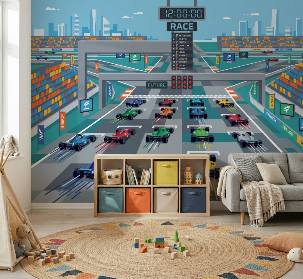Mid-Century Modern Wallpaper Retro Removable Geometric Wall Decor