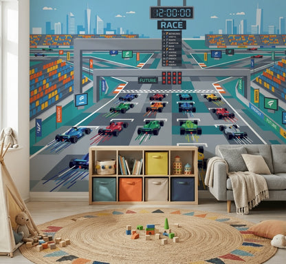 Mid-Century Modern Wallpaper Retro Removable Geometric Wall Decor